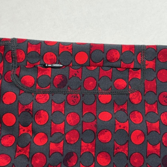 Title Nine Dream Dress Small Red Grey Geometric Dot 1/4 Zip Long Sleeve - Picture 9 of 11